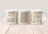 Anna Karenina by Leo Tolstoy Mug. Coffee Mug with Anna Karenina (Russian version) book Title and Book Pages,Bookish Gift,Literature Mug