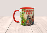 A Christmas Carol by Charles Dickens Mug and Coaster Set. Coffee Mug  and Coaster with Christmas Carol design, Christmas Gift.