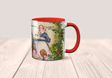 A Christmas Carol by Charles Dickens Mug and Coaster Set. Coffee Mug  and Coaster with Christmas Carol design, Christmas Gift.