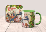 A Christmas Carol by Charles Dickens Mug and Coaster Set. Coffee Mug  and Coaster with Christmas Carol design, Christmas Gift.