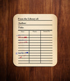 Library Due Date Mouse pad. Literary Mousepad with Library Due Date Card and Date Stamps design, Bookish Gift, Literary Gift, Library