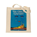 The Great Gatsby by F. Scott Fitzgerald tote bag. Handbag with The Great Gatsby book design. Book Bag. Library bag.