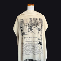The Three Musketeers Shawl Scarf Wrap. Les Trois Mousquetaires by Alexandre Dumas Scarf. Bookish gift, Book Scarf, literary Gift
