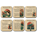 The Book of Tea Coaster Set, Set of 6 Literary Tea Coasters, Okakura Kakuzo Gift, Japanese Tea Ceremony Decor, Book Lover Gift