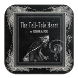 Edgar Allan Poe Coaster Set: The Raven, Tell-Tale Heart, Annabel Lee, Cask of Amontillado, Alone, Dream Within a Dream, Gothic Literary Gift