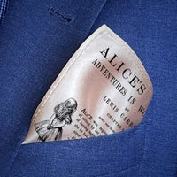 Alice in Wonderland Pocket Square, Book Pocket Square, Alice's Adventures in Wonderland by Lewis Carroll Handkerchief