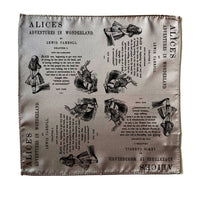 Alice in Wonderland Pocket Square, Book Pocket Square, Alice's Adventures in Wonderland by Lewis Carroll Handkerchief