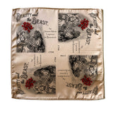 Beauty and the Beast by Jeanne-Marie Leprince de Beaumont Pocket Square, Book Pocket Square, Fairy Tale, Literary Gift, Elegant Accessory, Handkerchief