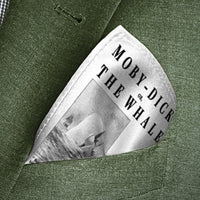 Moby-Dick Pocket Square, Moby-Dick; or, The Whale by Herman Melville Handkerchief, Book Pocket Square, Literary Gift for Men.