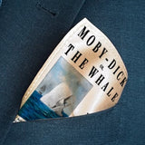 Moby-Dick Pocket Square, Moby-Dick; or, The Whale by Herman Melville Pocket Square, Book Pocket Square, Literary Gift for Men, handkerchief, Blue Ocean.