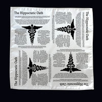 Hippocratic Oath Pocket Square (English Version), Gift for Doctor, Gift for Physician, Dr gift Idea, Graduation Gift for Dr, Physician Gift, Handkerchief