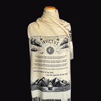 Invictus poem by William Ernest Henley Scarf Shawl Wrap. William Ernest Henley poetry. Literary Gift. Motivational gift. Empowering gift