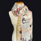 Wizard of Oz Scarf (Full Print) Literary Scarf Inspired by L. Frank Baum. Book Lover Gift, Book Pages Scarf, Literary Gift, Dorothy Oz Scarf