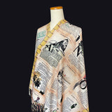 Wizard of Oz Scarf (Full Print) Literary Scarf Inspired by L. Frank Baum. Book Lover Gift, Book Pages Scarf, Literary Gift, Dorothy Oz Scarf
