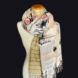Wizard of Oz Scarf (Full Print) Literary Scarf Inspired by L. Frank Baum. Book Lover Gift, Book Pages Scarf, Literary Gift, Dorothy Oz Scarf