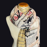 Wizard of Oz Scarf (Full Print) Literary Scarf Inspired by L. Frank Baum. Book Lover Gift, Book Pages Scarf, Literary Gift, Dorothy Oz Scarf