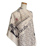 Wizard of Oz Scarf, Wonderful Wizard of Oz Book Shawl, Dorothy Scarf, L. Frank Baum Gift, Oz Costume Accessory, Literary Book Lover Gift