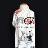 The Wonderful Wizard of Oz Scarf Shawl Wrap. Book Scarf, Literary Gift, Cozy Reading Accessory, Oz Fans Gift, Red Poppy field