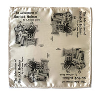 Sherlock Holmes Pocket Square, The Adventures of Sherlock Holmes by Arthur Conan Doyle Handkerchief, Bookish Gift for Men