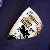 The Legend of Sleepy Hollow by Washington Irving Pocket Square , Book Pocket Square , Legend of Sleepy Hollow Handkerchief,  Halloween, Goth  Pocket Square