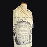 The Road Not Taken by Robert Frost Shawl Scarf Wrap. Poetry Scarf, Literary Gift, Book scarf, Bookish Gift, Life Choices, Path Less Traveled