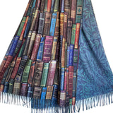 Bookshelf Scarf (Full Print), Book Lover Gift, Library Scarf, Literary Scarf Wrap, Damask Floral Scarf, Book Shawl, William Morris Inspired