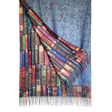 Bookshelf Scarf (Full Print), Book Lover Gift, Library Scarf, Literary Scarf Wrap, Damask Floral Scarf, Book Shawl, William Morris Inspired