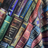 Bookshelf Scarf (Full Print), Book Lover Gift, Library Scarf, Literary Scarf Wrap, Damask Floral Scarf, Book Shawl, William Morris Inspired