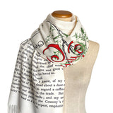 A Christmas Carol by Charles Dickens Scarf Wrap, Literary Shawl, Book Lover Gift, Librarian Gift, Bookish Accessory