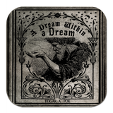 Edgar Allan Poe Coaster Set: The Raven, Tell-Tale Heart, Annabel Lee, Cask of Amontillado, Alone, Dream Within a Dream, Gothic Literary Gift