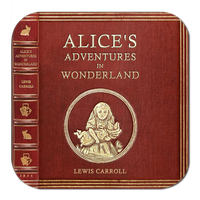 Alice in Wonderland and Through the Looking-Glass by Lewis Carroll Coaster Set. Tea Party Decor. Cheshire Cat, White Rabbit, Mad Hatter