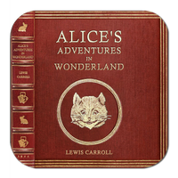 Alice in Wonderland and Through the Looking-Glass by Lewis Carroll Coaster Set. Tea Party Decor. Cheshire Cat, White Rabbit, Mad Hatter