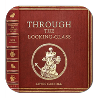 Alice in Wonderland and Through the Looking-Glass by Lewis Carroll Coaster Set. Tea Party Decor. Cheshire Cat, White Rabbit, Mad Hatter