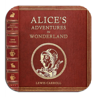 Alice in Wonderland and Through the Looking-Glass by Lewis Carroll Coaster Set. Tea Party Decor. Cheshire Cat, White Rabbit, Mad Hatter