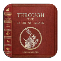 Alice in Wonderland and Through the Looking-Glass by Lewis Carroll Coaster Set. Tea Party Decor. Cheshire Cat, White Rabbit, Mad Hatter