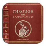 Alice in Wonderland and Through the Looking-Glass by Lewis Carroll Coaster Set. Tea Party Decor. Cheshire Cat, White Rabbit, Mad Hatter
