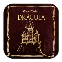 Gothic Literature Coaster Set. Dracula, Frankenstein, Sleepy Hollow, The Raven, Jekyll and Hyde, Dorian Gray. Bookish Home Decor Halloween