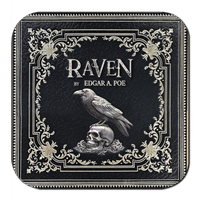 Edgar Allan Poe Coaster Set: The Raven, Tell-Tale Heart, Annabel Lee, Cask of Amontillado, Alone, Dream Within a Dream, Gothic Literary Gift