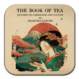 The Book of Tea Coaster Set, Set of 6 Literary Tea Coasters, Okakura Kakuzo Gift, Japanese Tea Ceremony Decor, Book Lover Gift