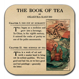 The Book of Tea Coaster Set, Set of 6 Literary Tea Coasters, Okakura Kakuzo Gift, Japanese Tea Ceremony Decor, Book Lover Gift
