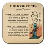 The Book of Tea Coaster Set, Set of 6 Literary Tea Coasters, Okakura Kakuzo Gift, Japanese Tea Ceremony Decor, Book Lover Gift