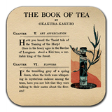 The Book of Tea Coaster Set, Set of 6 Literary Tea Coasters, Okakura Kakuzo Gift, Japanese Tea Ceremony Decor, Book Lover Gift
