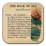 The Book of Tea Coaster Set, Set of 6 Literary Tea Coasters, Okakura Kakuzo Gift, Japanese Tea Ceremony Decor, Book Lover Gift