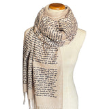 Darcy's Letter to Elizabeth from Pride and Prejudice by Jane Austen Scarf (Full Print). Jane Austen Literary Scarf, Romantic Novel Gift