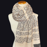 Darcy's Letter to Elizabeth from Pride and Prejudice by Jane Austen Scarf (Full Print). Jane Austen Literary Scarf, Romantic Novel Gift