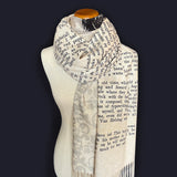 Dracula by Bram Stoker Scarf, Literary Scarf, Gothic Scarf, Reversible Book Lover Gift, Gothic Literature Gift, Bookworm Gift, Literary Gift