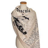Dracula by Bram Stoker Scarf, Literary Scarf, Gothic Scarf, Reversible Book Lover Gift, Gothic Literature Gift, Bookworm Gift, Literary Gift