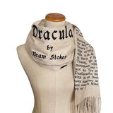 Dracula by Bram Stoker Scarf, Literary Scarf, Gothic Scarf, Reversible Book Lover Gift, Gothic Literature Gift, Bookworm Gift, Literary Gift