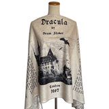 Dracula by Bram Stoker Scarf, Literary Scarf, Gothic Scarf, Reversible Book Lover Gift, Gothic Literature Gift, Bookworm Gift, Literary Gift