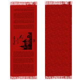 Dracula Scarf (Red), Bram Stoker Bookish Scarf, Gothic Literary Scarf, Reversible Gothic Scarf, Dracula Gift, Vampire Gift, Book Lover Gift